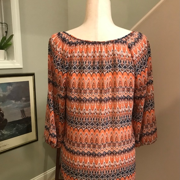 MAX STUDIO Women’s “Boho” Peasant Top Blouse Size Medium - Picture 4 of 8